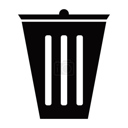 Illustration for Trash bin vector thin line icon - Royalty Free Image