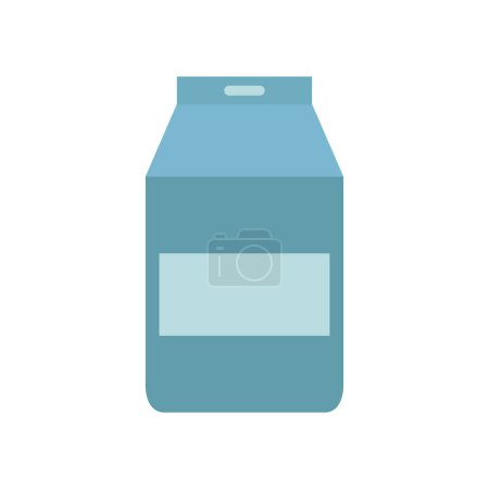 Téléchargez les illustrations : Illustration plate du lait isolé sur fond blanc - en licence libre de droit
