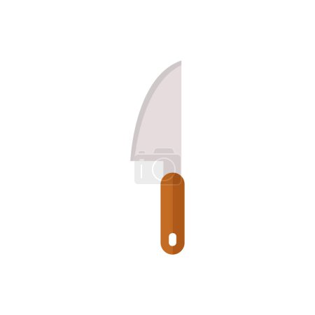Téléchargez les illustrations : Couteau plat vecteur icône design - en licence libre de droit