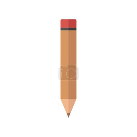Téléchargez les illustrations : Icône crayon isolé sur fond blanc - en licence libre de droit