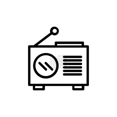 Téléchargez les illustrations : Modèle de conception d'illustration vectorielle icône radio - en licence libre de droit