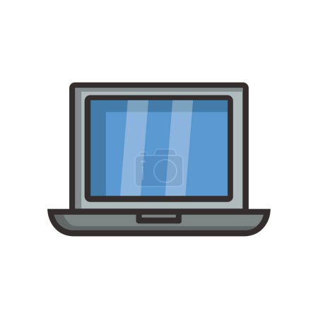 Téléchargez les illustrations : Illustration vectorielle d'icône Web d'ordinateur - en licence libre de droit