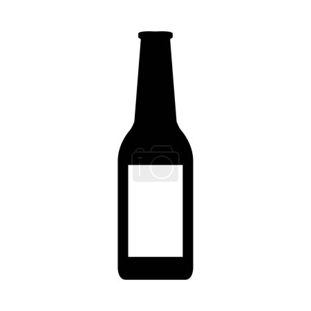 Téléchargez les illustrations : Icône vectorielle bouteille de bière - en licence libre de droit