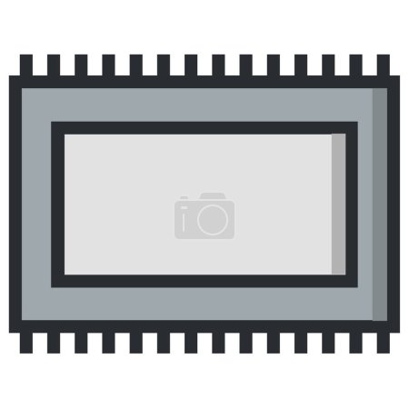 Illustration for Microchip icon isolated on white background - Royalty Free Image