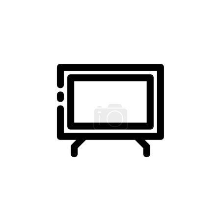 Ilustración de Vector de televisión icono de línea delgada - Imagen libre de derechos