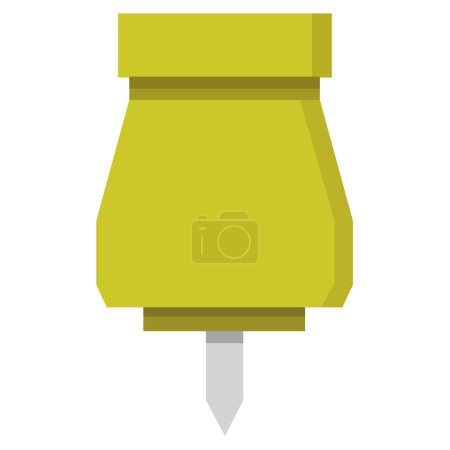 Téléchargez les illustrations : Vector illustration of push pin icon - en licence libre de droit