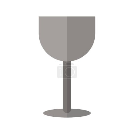Téléchargez les illustrations : Isolée icône de verre de vin. Illustration vectorielle - en licence libre de droit