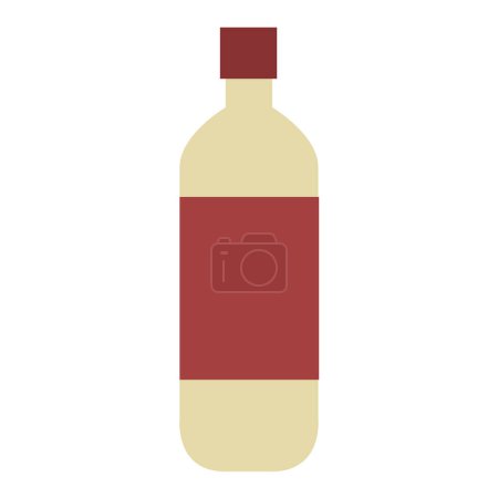 Téléchargez les illustrations : Bouteille de vin icône isolée design, illustration vectorielle graphique - en licence libre de droit