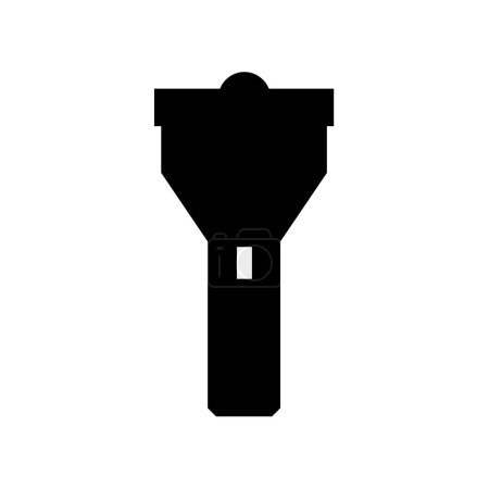 Ilustración de Icono de la antorcha eléctrica en estilo plano aislado sobre un fondo blanco. - Imagen libre de derechos