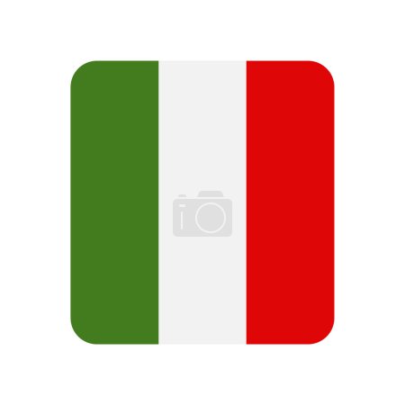 Téléchargez les illustrations : Drapeau de l'Italie. icône vectorielle - en licence libre de droit