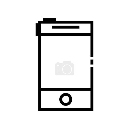 Ilustración de Icono de teléfono inteligente, icono de teléfono móvil moderno sobre fondo blanco - Imagen libre de derechos