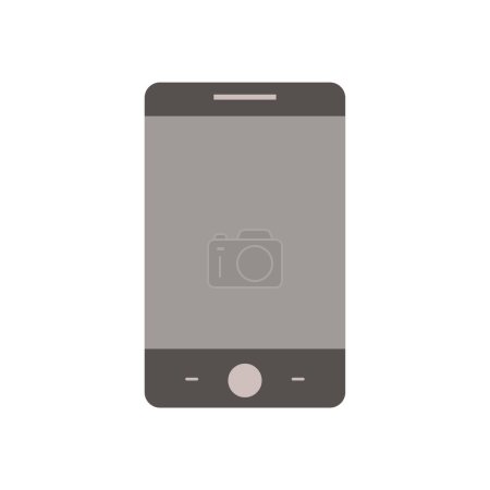 Téléchargez les illustrations : Icône Smartphone, icône de téléphone portable moderne sur fond blanc - en licence libre de droit