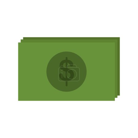 Illustration for Simple money vector flat icon illustration - Royalty Free Image