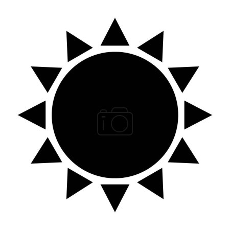 Téléchargez les illustrations : L'icône du soleil. Vecteur design plat - en licence libre de droit