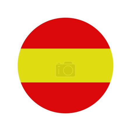 Illustration for Spain flag on white background - Royalty Free Image
