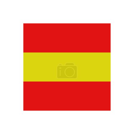 Ilustración de Bandera de España sobre fondo blanco - Imagen libre de derechos
