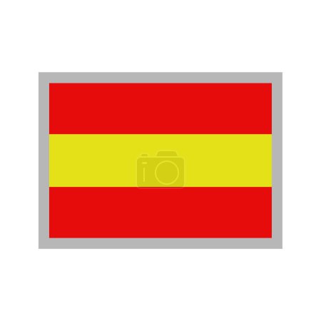 Illustration for Spain flag on white background - Royalty Free Image