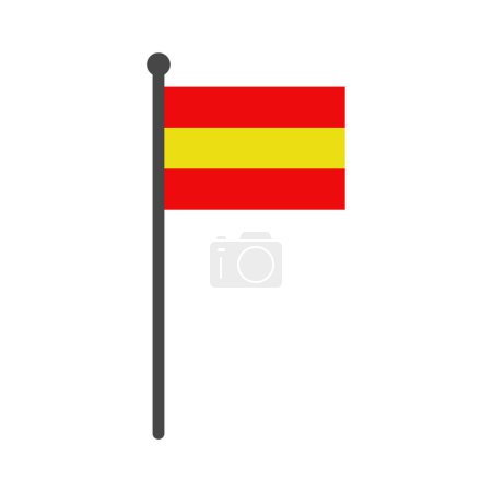 Illustration for Spain country flag icon in flat style - Royalty Free Image