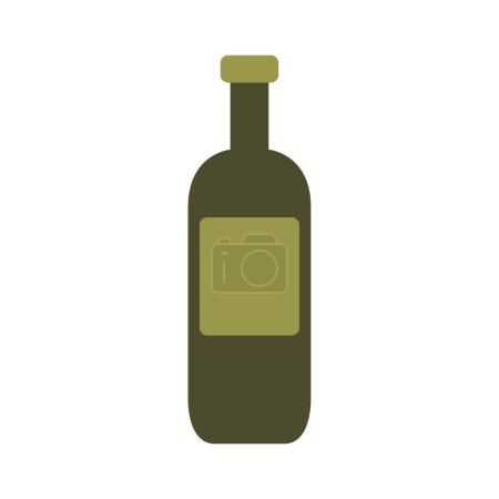 Illustration for Wine bottle icon. isometric of wine bottle vector icon for web design isolated on white background - Royalty Free Image