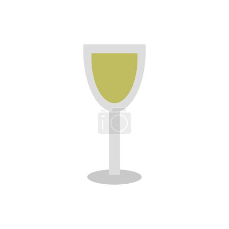 Ilustración de Icono de copa de vino, estilo plano - Imagen libre de derechos