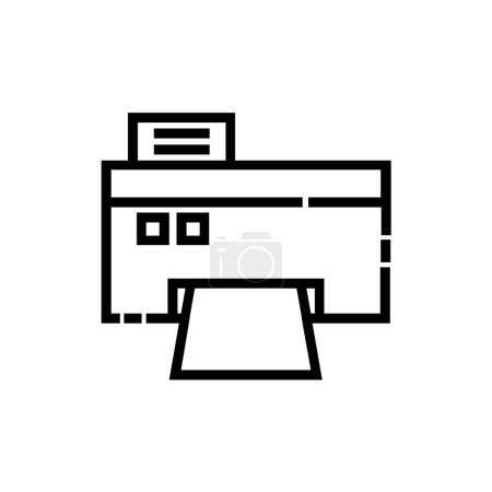 Illustration for Printer vector thin line icon - Royalty Free Image
