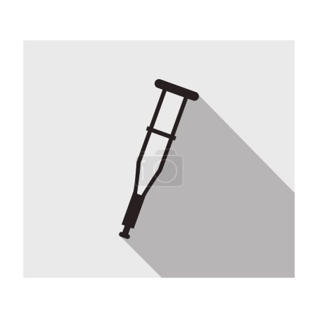 Illustration for Crutch icon, logo isolated on white background - Royalty Free Image
