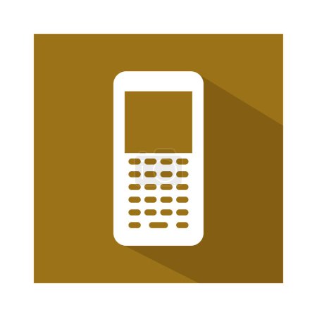 Téléchargez les illustrations : Téléphone icône de téléphone, style plat - en licence libre de droit