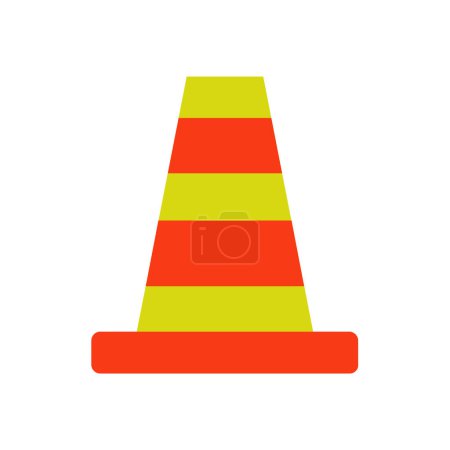 Illustration for Triangle cone, construction cone icon - Royalty Free Image