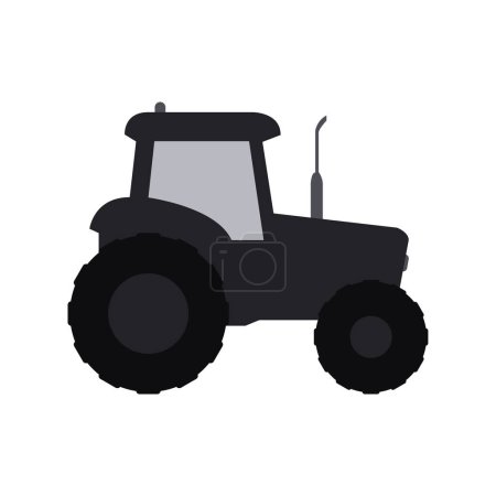 Illustration for Tractor flat icon vector illustration - Royalty Free Image