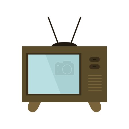 Illustration for Retro tv icon. flat design - Royalty Free Image