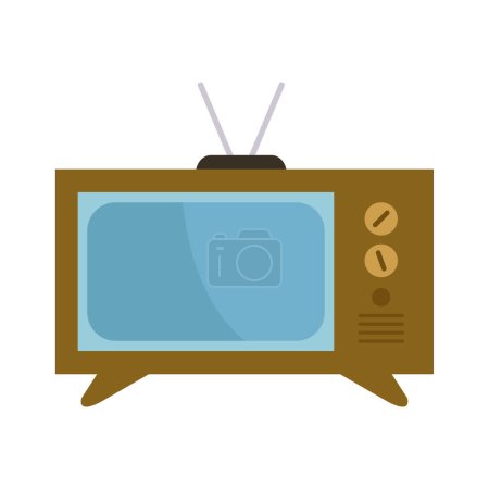 Illustration for Retro tv icon. flat design - Royalty Free Image