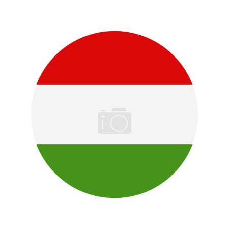 Ilustración de Icono de la bandera húngara en diseño plano - Imagen libre de derechos