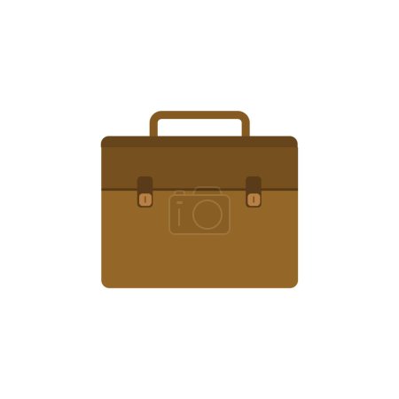 Illustration for Briefcase icon, flat design. vector illustration - Royalty Free Image