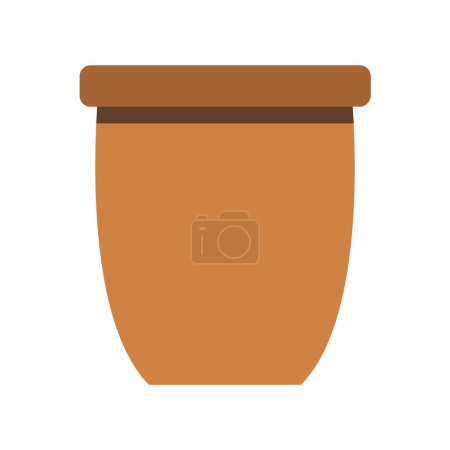 Ilustración de Vector de olla icono de color plano - Imagen libre de derechos