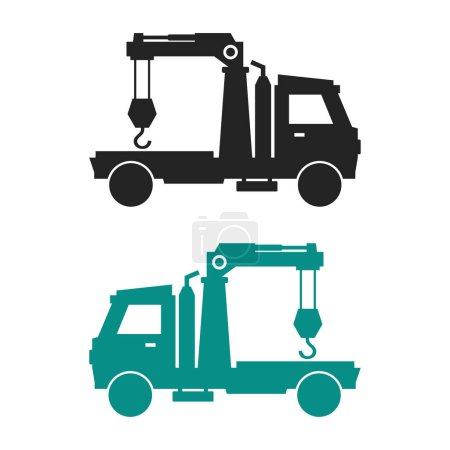 Illustration for Construction crane icons set, vector design - Royalty Free Image