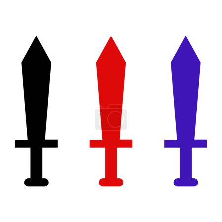 Illustration for Sword web icon vector illustration - Royalty Free Image