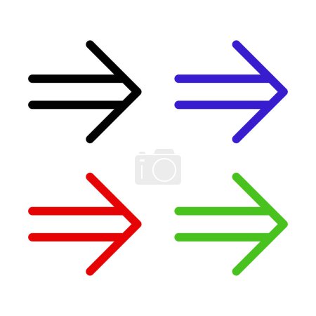 Ilustración de Conjunto de simples iconos de flecha web ilustración vectorial - Imagen libre de derechos