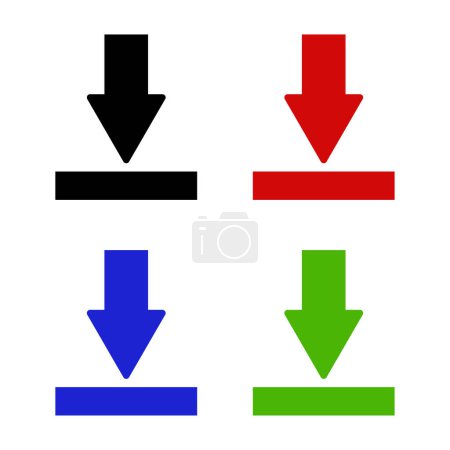 Ilustración de Conjunto de simples iconos de flecha web ilustración vectorial - Imagen libre de derechos