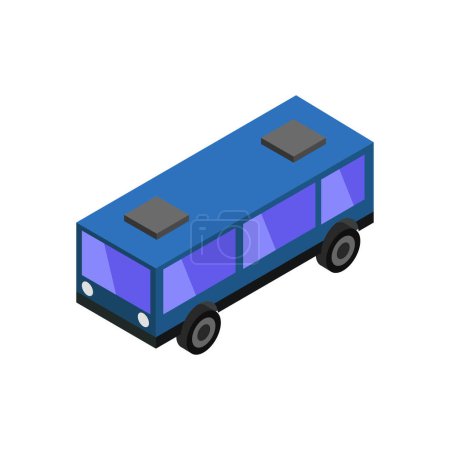 Illustration for Bus vector icon. cartoon vector icon isolated on white background bus. - Royalty Free Image