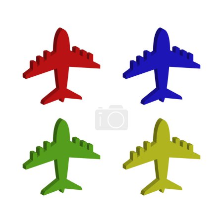 Illustration for Airplane travel isolated icon - Royalty Free Image
