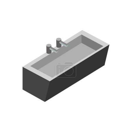 Illustration for A bathroom sink vector illustration - Royalty Free Image