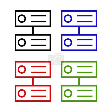 Ilustración de Ilustración vectorial del conjunto de iconos del servidor - Imagen libre de derechos