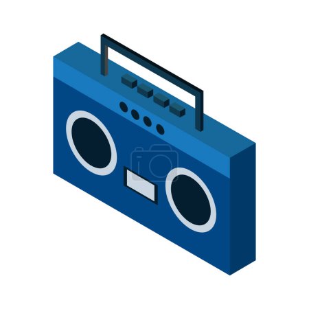 Illustration for Stereo web icon vector illustration - Royalty Free Image