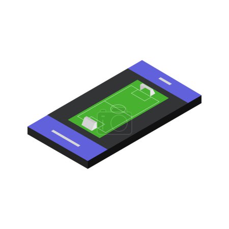 Illustration for Football soccer game flat design - Royalty Free Image