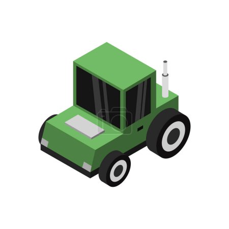 Téléchargez les illustrations : Illustration vectorielle icône tracteur - en licence libre de droit
