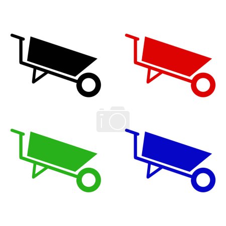 Illustration for Set of shopping cart icons, vector illustration - Royalty Free Image
