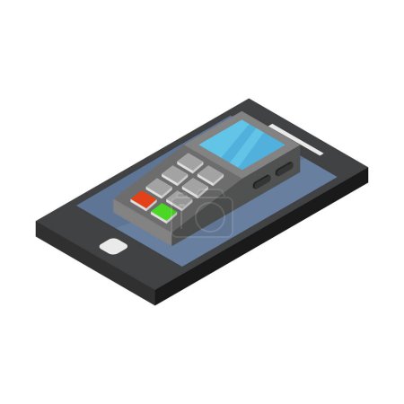 Illustration for Payment machine isometric icon vector illustration graphic - Royalty Free Image