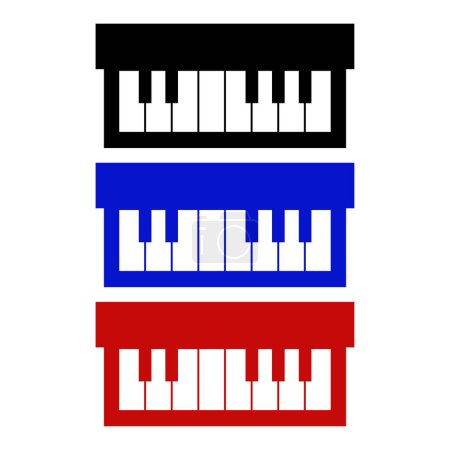 Téléchargez les illustrations : Clavier piano avec instrument de musique - en licence libre de droit