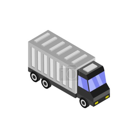 Téléchargez les illustrations : Illustration vectorielle icône camion sur fond blanc pour la conception web. - en licence libre de droit
