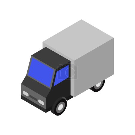 Illustration for Car delivery isometric 3 d icon - Royalty Free Image